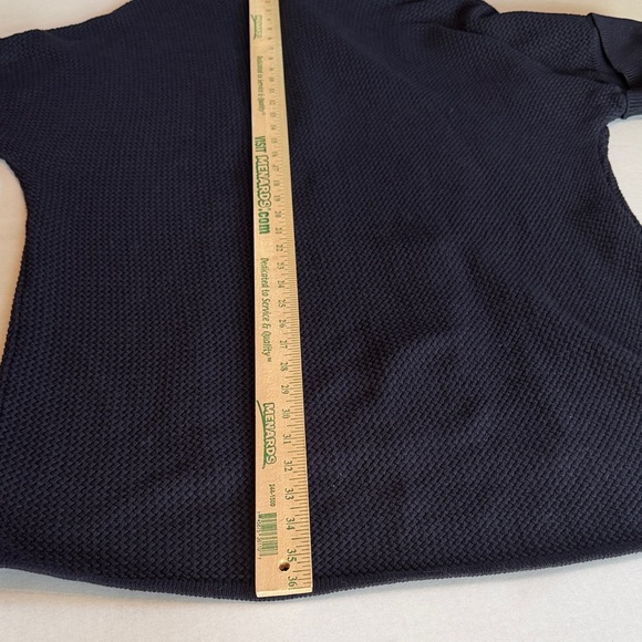 Liz Claiborne Navy Open Front Cardigan XLT Heavyweight Knit Sweater - Picture 12 of 13